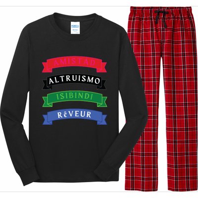 Amistad Isibindi Altruismo Reveur 4 Houses 1 Family Long Sleeve Pajama Set