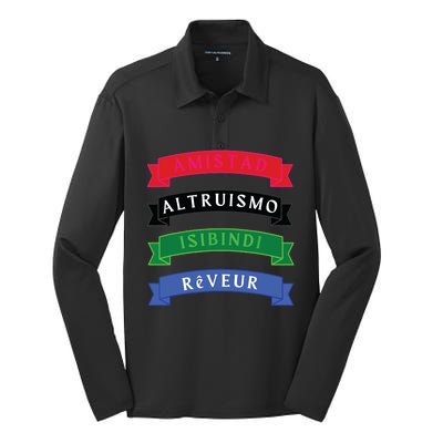 Amistad Isibindi Altruismo Reveur 4 Houses 1 Family Silk Touch Performance Long Sleeve Polo