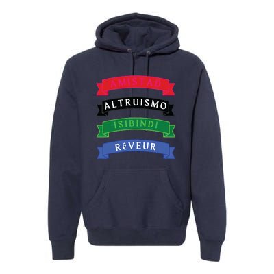 Amistad Isibindi Altruismo Reveur 4 Houses 1 Family Premium Hoodie