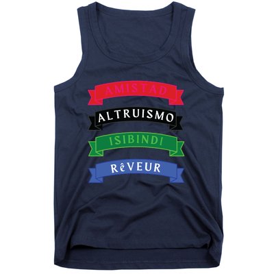 Amistad Isibindi Altruismo Reveur 4 Houses 1 Family Tank Top