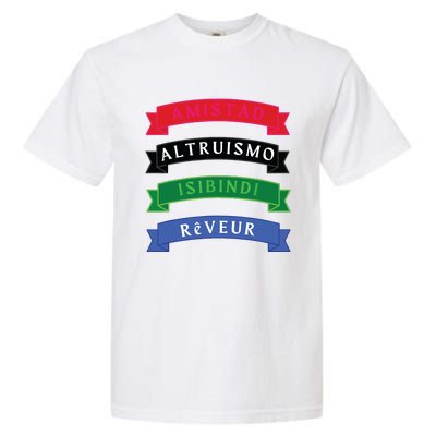 Amistad Isibindi Altruismo Reveur 4 Houses 1 Family Garment-Dyed Heavyweight T-Shirt