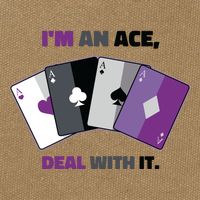 Asexual I’M An Ace Deal With It Asexual Pride Cotton Canvas Backpack