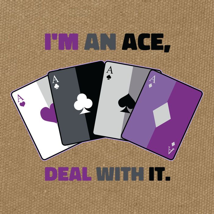 Asexual I’M An Ace Deal With It Asexual Pride Cotton Canvas Backpack