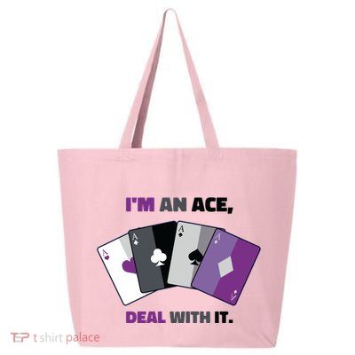 Asexual I’M An Ace Deal With It Asexual Pride 25L Jumbo Tote