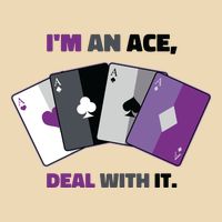 Asexual I’M An Ace Deal With It Asexual Pride Drawstring Bag