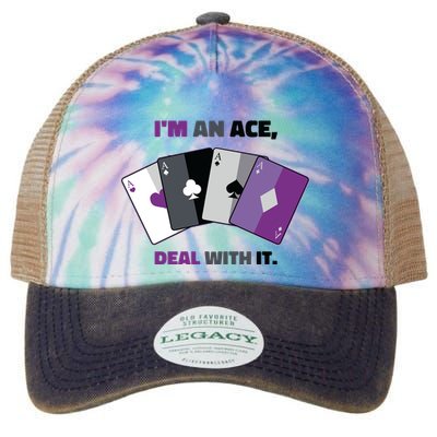 Asexual I’M An Ace Deal With It Asexual Pride Legacy Tie Dye Trucker Hat
