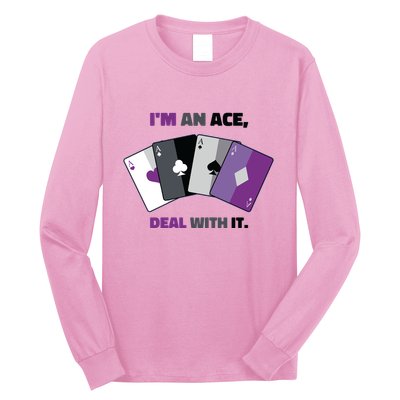 Asexual I’M An Ace Deal With It Asexual Pride Long Sleeve Shirt
