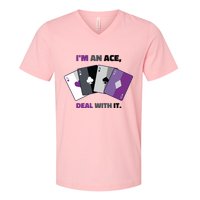 Asexual I’M An Ace Deal With It Asexual Pride V-Neck T-Shirt