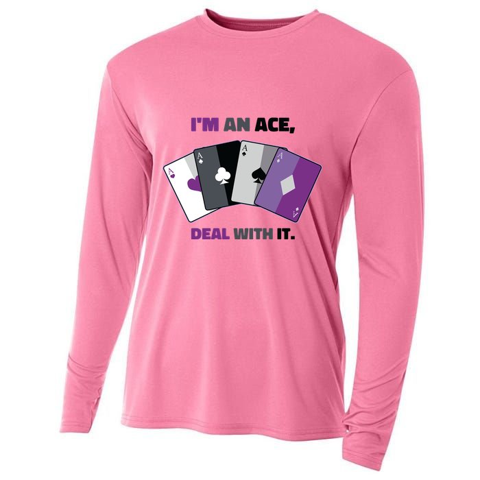 Asexual I’M An Ace Deal With It Asexual Pride Cooling Performance Long Sleeve Crew
