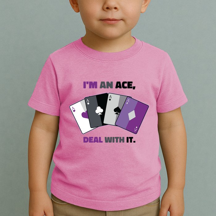 Asexual I’M An Ace Deal With It Asexual Pride Toddler T-Shirt