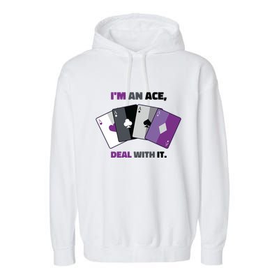 Asexual I’M An Ace Deal With It Asexual Pride Garment-Dyed Fleece Hoodie