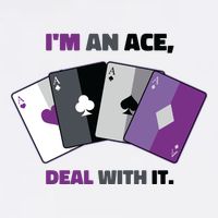 Asexual I’M An Ace Deal With It Asexual Pride Garment-Dyed Fleece Hoodie