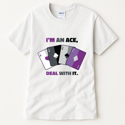 Asexual I’M An Ace Deal With It Asexual Pride Tall T-Shirt