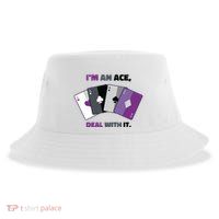 Asexual I’M An Ace Deal With It Asexual Pride Sustainable Bucket Hat
