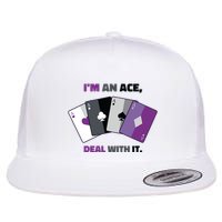 Asexual I’M An Ace Deal With It Asexual Pride Flat Bill Trucker Hat