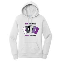 Asexual I’M An Ace Deal With It Asexual Pride Women's Pullover Hoodie
