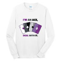 Asexual I’M An Ace Deal With It Asexual Pride Tall Long Sleeve T-Shirt