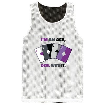 Asexual I’M An Ace Deal With It Asexual Pride Mesh Reversible Basketball Jersey Tank