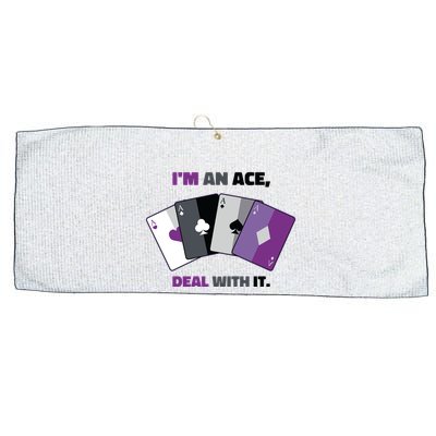 Asexual I’M An Ace Deal With It Asexual Pride Large Microfiber Waffle Golf Towel