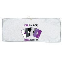 Asexual I’M An Ace Deal With It Asexual Pride Large Microfiber Waffle Golf Towel
