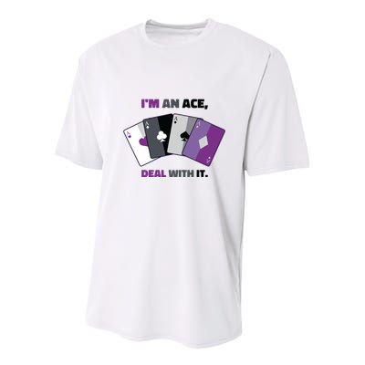 Asexual I’M An Ace Deal With It Asexual Pride Youth Performance Sprint T-Shirt