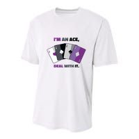 Asexual I’M An Ace Deal With It Asexual Pride Youth Performance Sprint T-Shirt