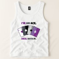 Asexual I’M An Ace Deal With It Asexual Pride Tank Top