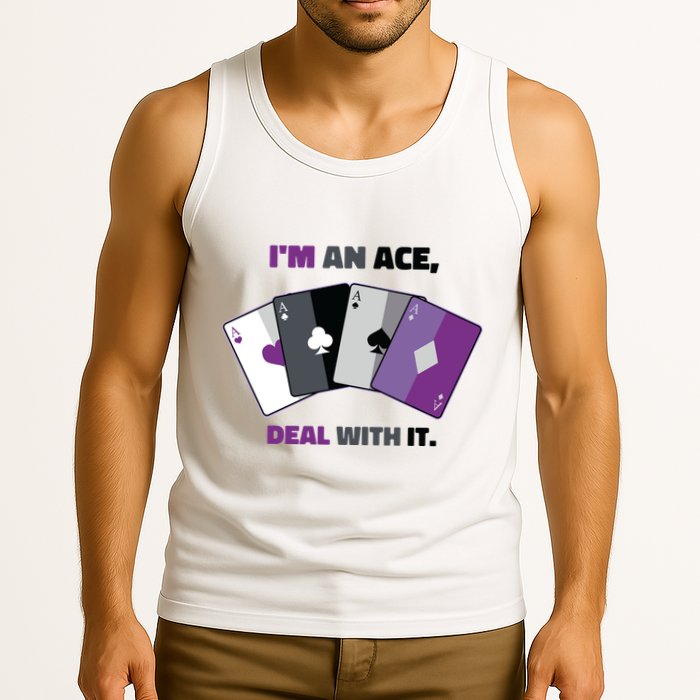 Asexual I’M An Ace Deal With It Asexual Pride Tank Top