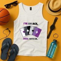 Asexual I’M An Ace Deal With It Asexual Pride Tank Top