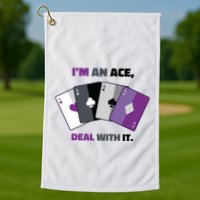 Asexual I’M An Ace Deal With It Asexual Pride Golf Towel