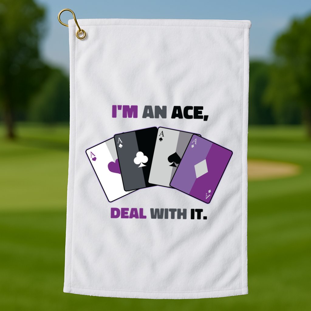 Asexual I’M An Ace Deal With It Asexual Pride Golf Towel