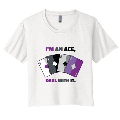 Asexual I’M An Ace Deal With It Asexual Pride Crop Top