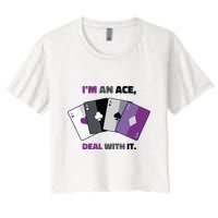 Asexual I’M An Ace Deal With It Asexual Pride Crop Top