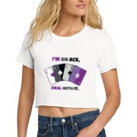 Asexual I’M An Ace Deal With It Asexual Pride Crop Top