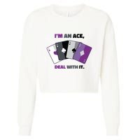 Asexual I’M An Ace Deal With It Asexual Pride Cropped Pullover Crew