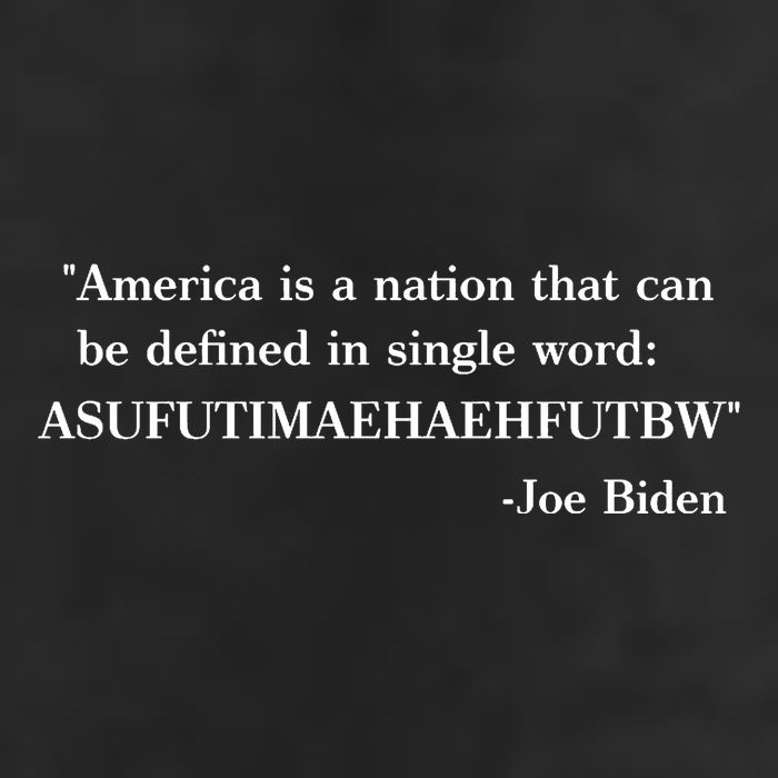 America Is A Nation That Can Be Defined In Single Word Joe Biden Meme 25L Jumbo Tote