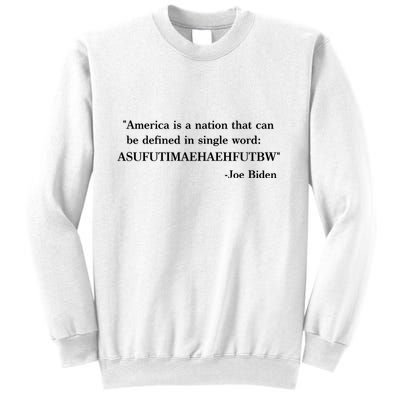 America Is A Nation That Can Be Defined In Single Word Joe Biden Meme Sweatshirt