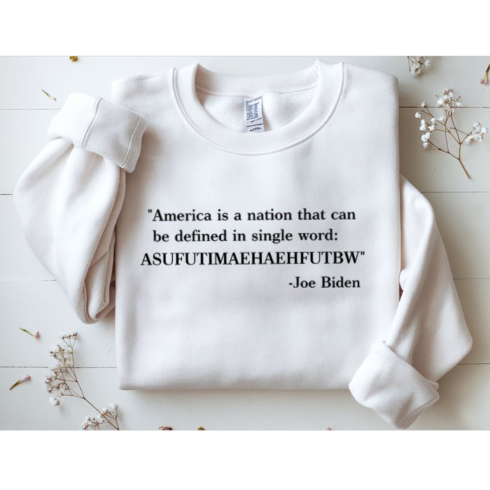 America Is A Nation That Can Be Defined In Single Word Joe Biden Meme Sweatshirt