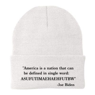 America Is A Nation That Can Be Defined In Single Word Joe Biden Meme Beanie
