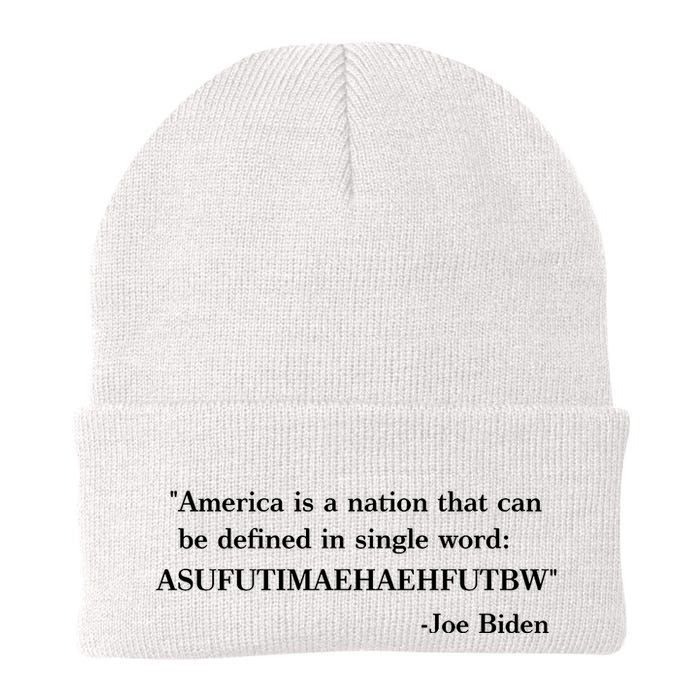 America Is A Nation That Can Be Defined In Single Word Joe Biden Meme Beanie