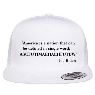 America Is A Nation That Can Be Defined In Single Word Joe Biden Meme Flatbill Hat