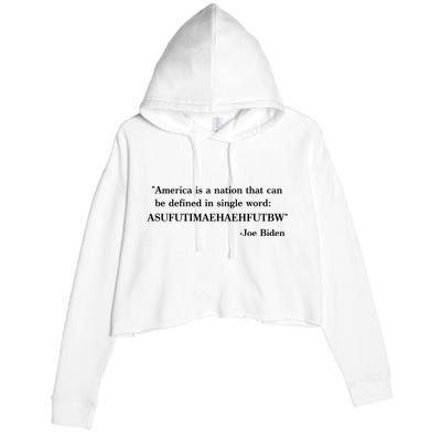 America Is A Nation That Can Be Defined In Single Word Joe Biden Meme Crop Fleece Hoodie