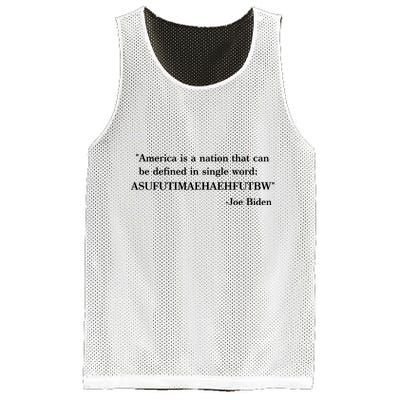 America Is A Nation That Can Be Defined In Single Word Joe Biden Meme Mesh Reversible Basketball Jersey Tank