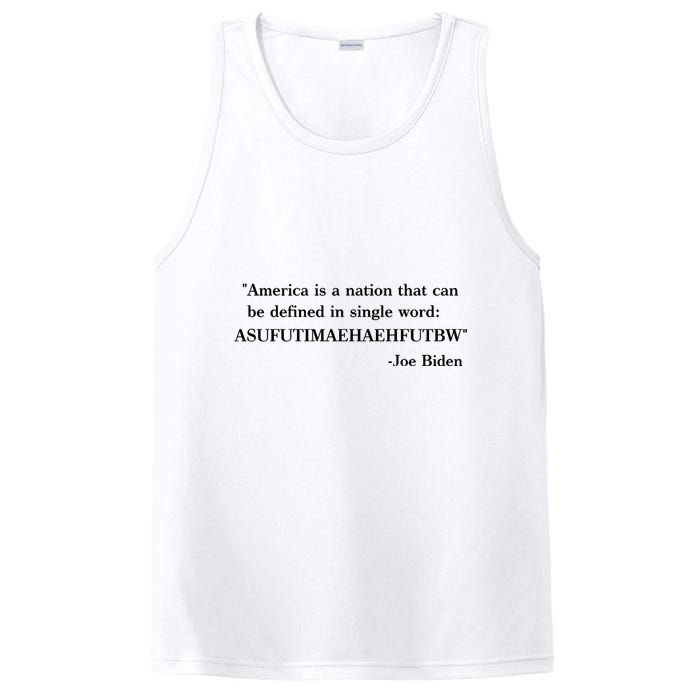 America Is A Nation That Can Be Defined In Single Word Joe Biden Meme PosiCharge Competitor Tank