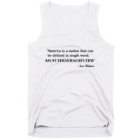 America Is A Nation That Can Be Defined In Single Word Joe Biden Meme Tank Top