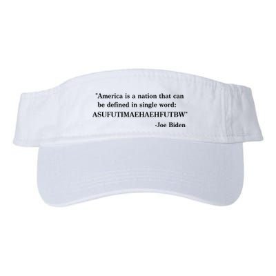 America Is A Nation That Can Be Defined In Single Word Joe Biden Meme Visor