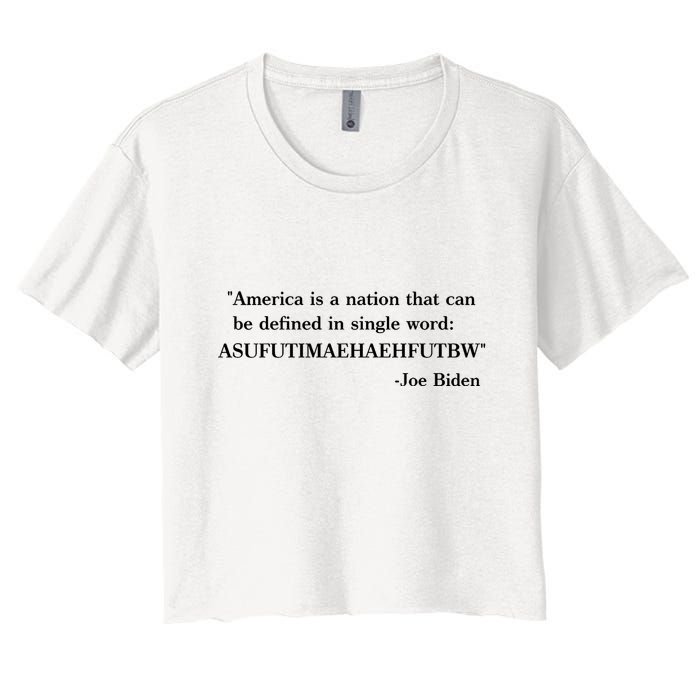 America Is A Nation That Can Be Defined In Single Word Joe Biden Meme Crop Top