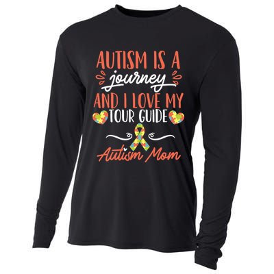 Autism Is A Journey And I Love My Guide Gift Cooling Performance Long Sleeve Crew