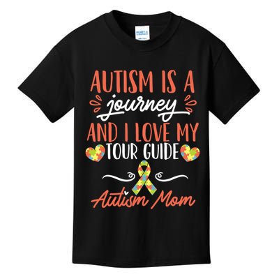 Autism Is A Journey And I Love My Guide Gift Kids T-Shirt