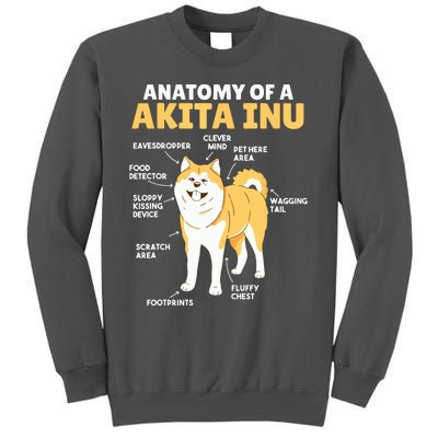 Akita Inu Anatomy Sweet Description Of A Akita Inu Tall Sweatshirt